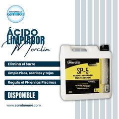 Ácido Limpiador Multiaccion SP-5 Merclin x 05 litros