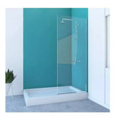 Mampara para baño 8MM 1 hoja Fij Anodizado / Blanco