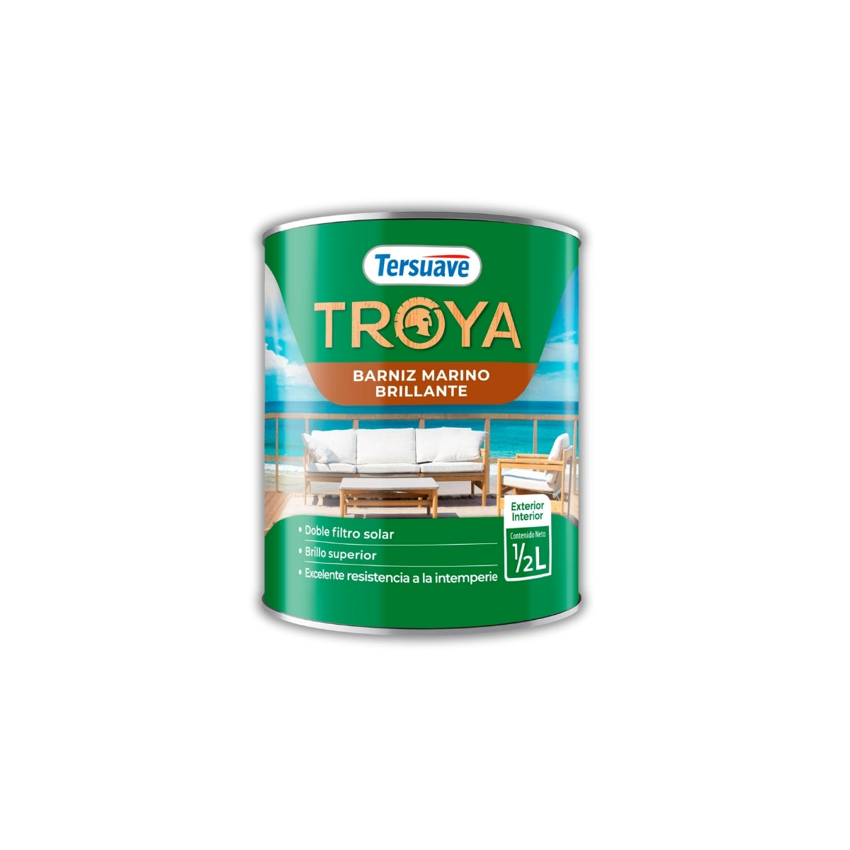 Troya Barniz Marino Brillante Tersuave x 1/2 litros