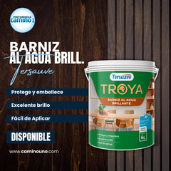Troya Barniz al Agua Brillante Tersuave x 01 litros