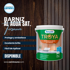 Troya Barniz al Agua Satinado Tersuave x 04 litros
