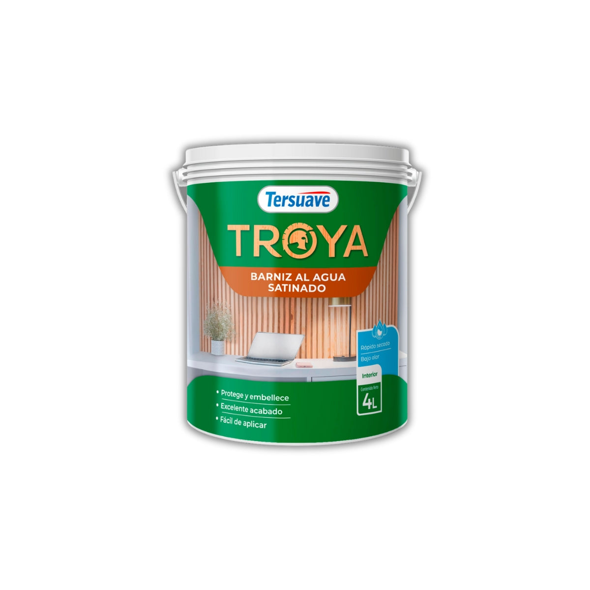 Troya Barniz al Agua Satinado Tersuave x 04 litros