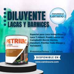 Diluyente Lacas y Barnices Petrilac x 04 litros