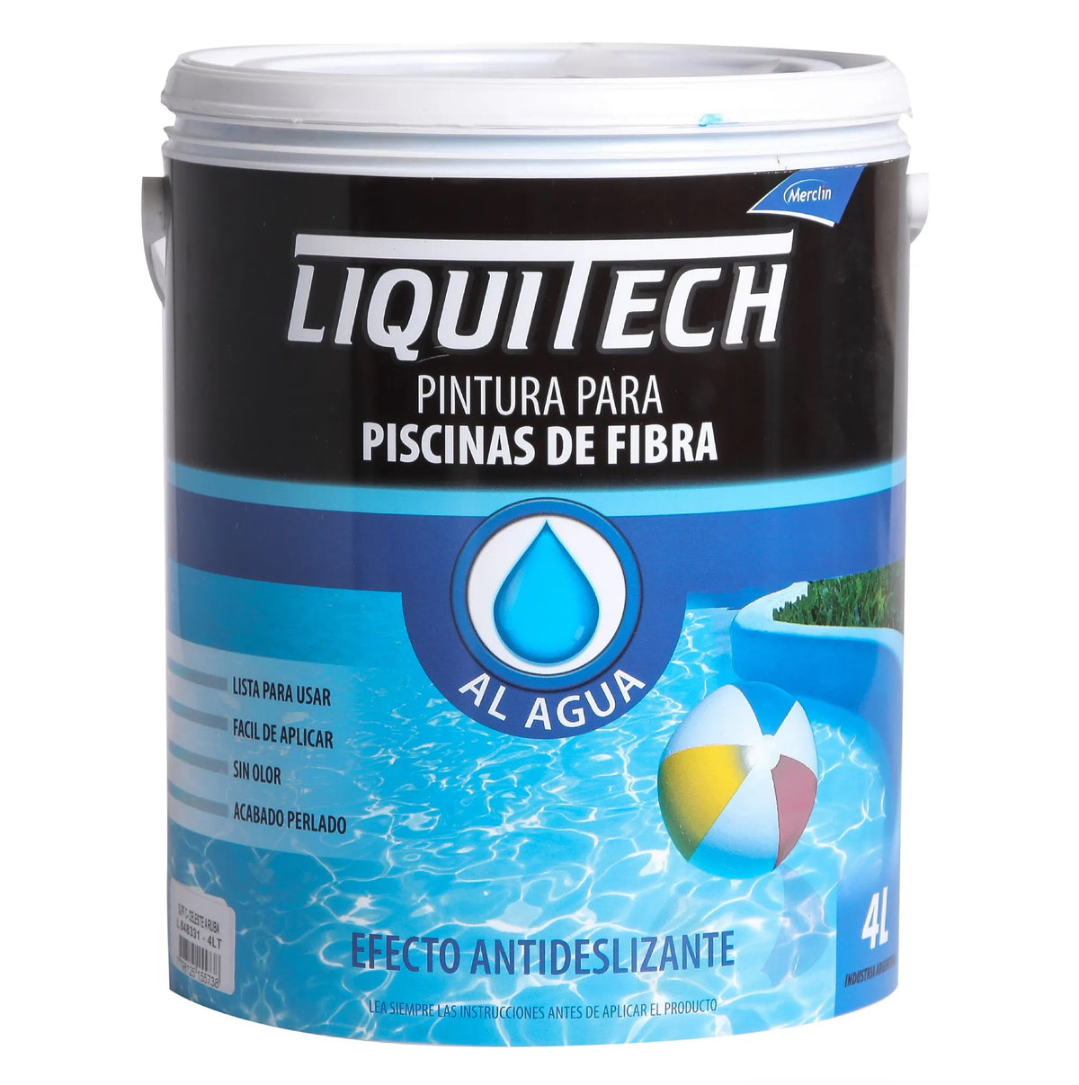 Liquitech Piscina para Fibra de Vidrio Merclin x 04 litros