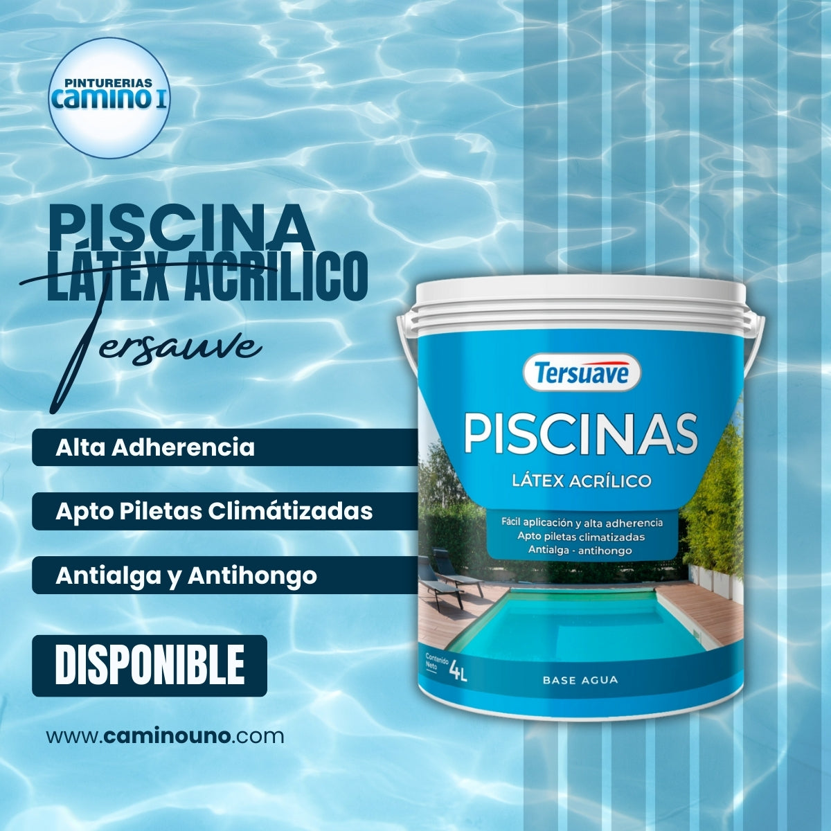 Piscina Látex Acrílico Tersuave x 20 litros
