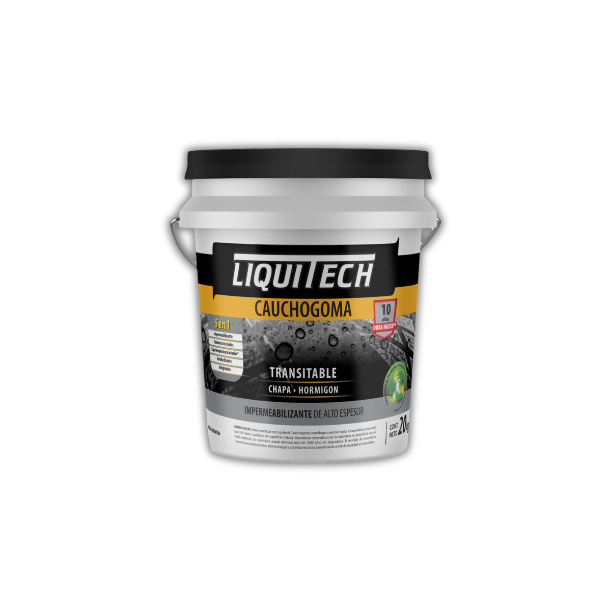 Liquitech CauchoGoma Impermeabilizante x 20 kilos