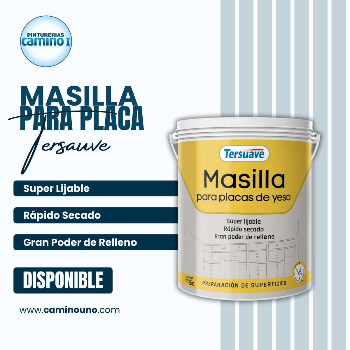 Masilla para Placa de Yeso Tersuave x 16 kg