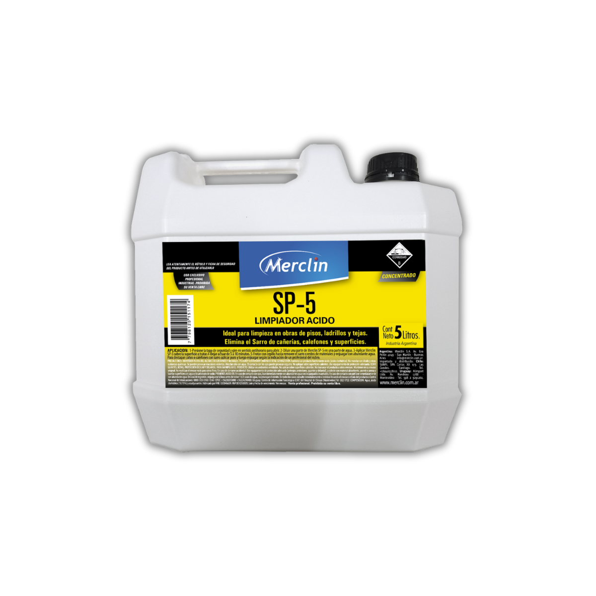 Ácido Limpiador Multiaccion SP-5 Merclin x 05 litros