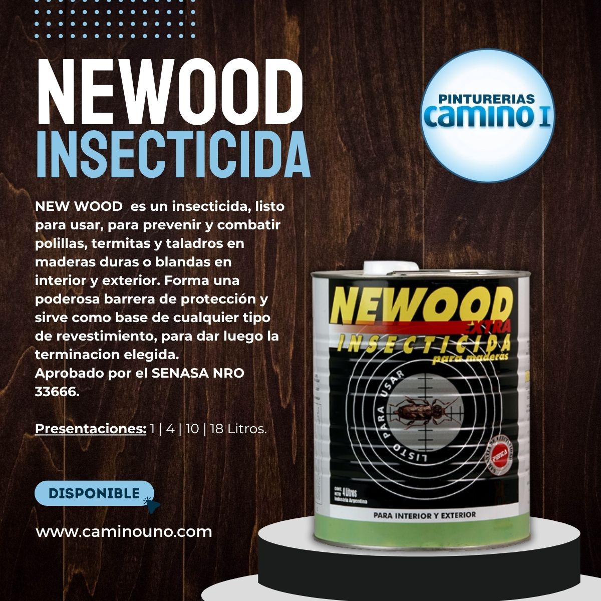 Newood Insecticida Petrilac x 04 litros