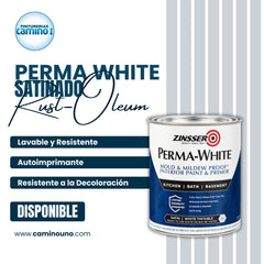 Latex Interior satinado Perma White Rust-Oleum x 3.785 litros