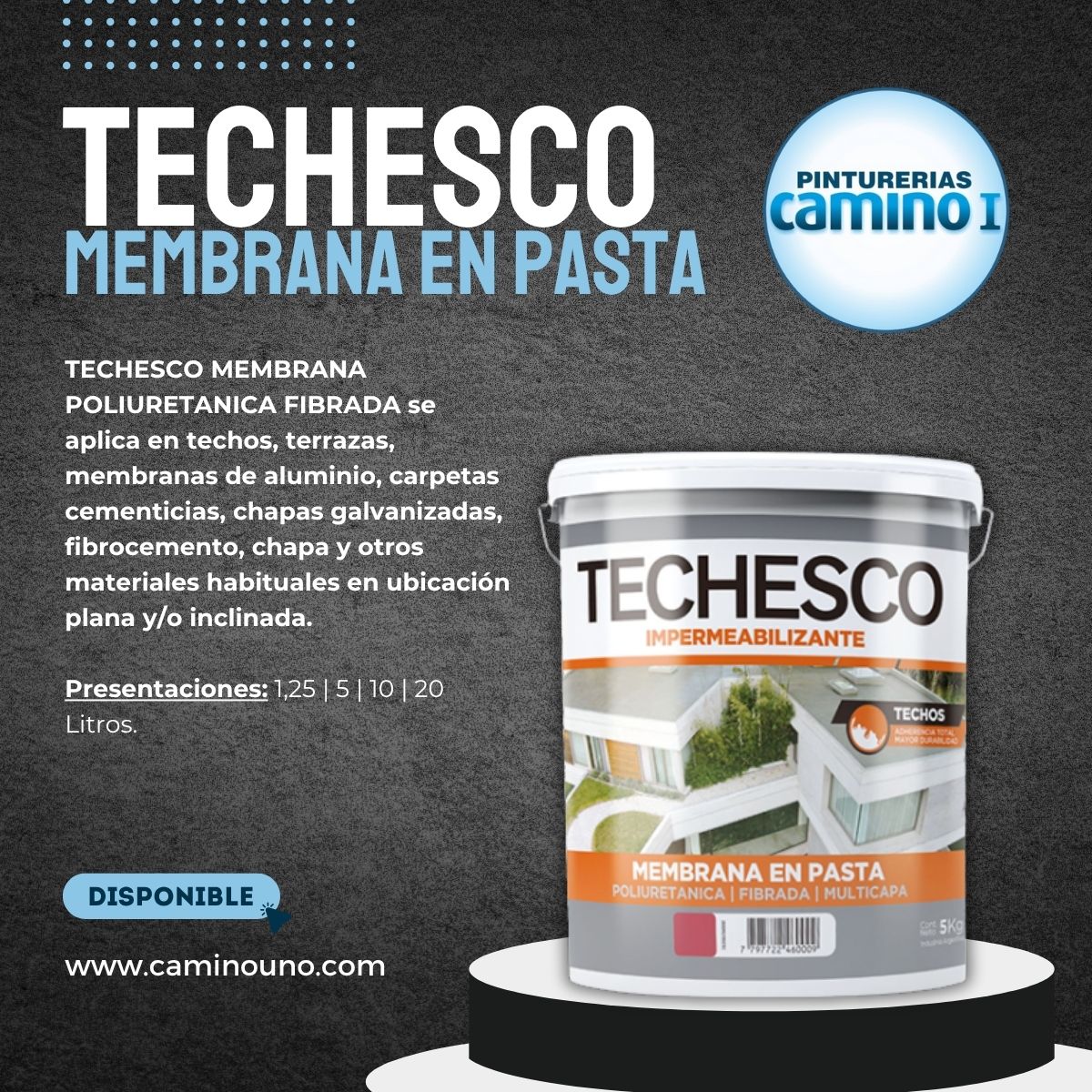 Membrana en pasta Techesco x 1.25 kg
