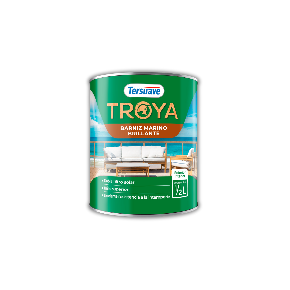 Troya Barniz Marino Brillante Tersuave x 1/2 litros