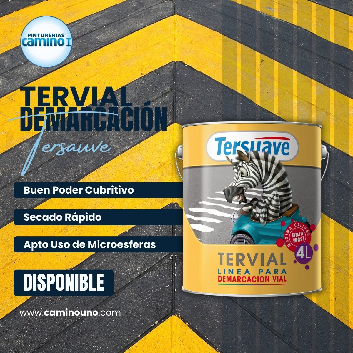 Demarcacion Vial Tervial Tersuave x 04 litros